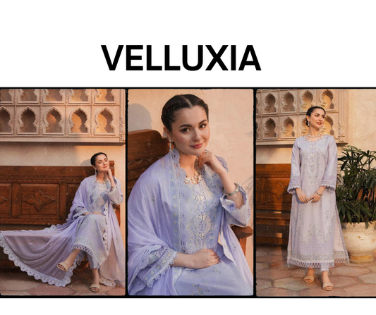 Eid Collection 2025 | Festive Swiss Lawn Voile 3-Piece Unstitched Suits – Velluxia