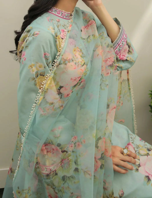 Digital Printed 3 Piece Swiss Lawn With Organza Dupatta Collection 01