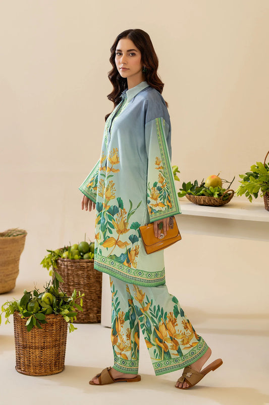 Swiss Lawn 3-Piece Suit with Dupatta – Elegant Floral Design