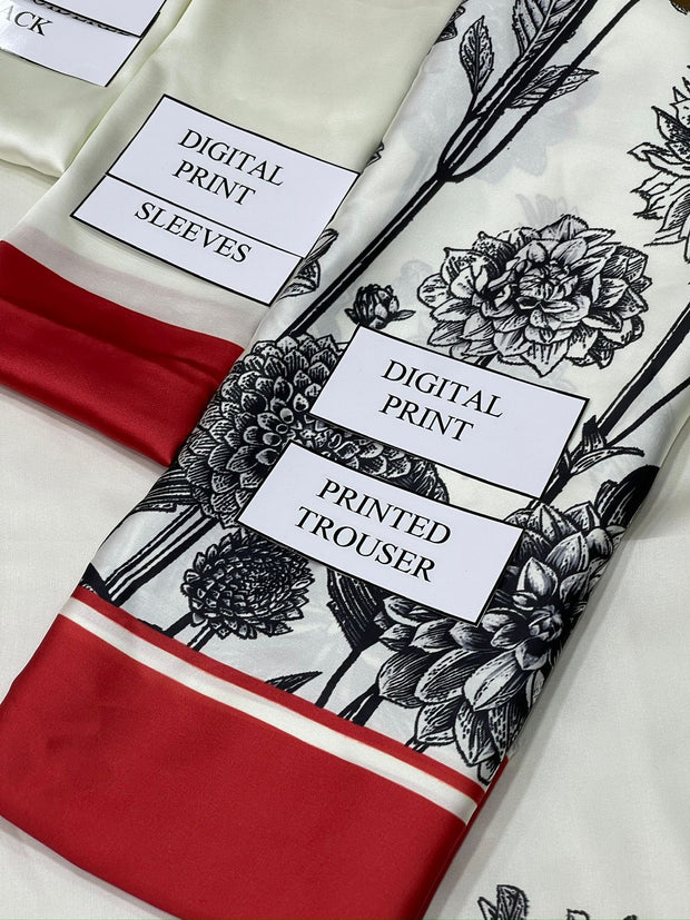 Luxury Swiss Lawn 3-Piece Suit with Dupatta – Perfect for Summer 713