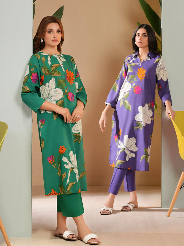 Elegant Mid-Summer Digital Printed 3PC Swiss Lawn - VX 1015