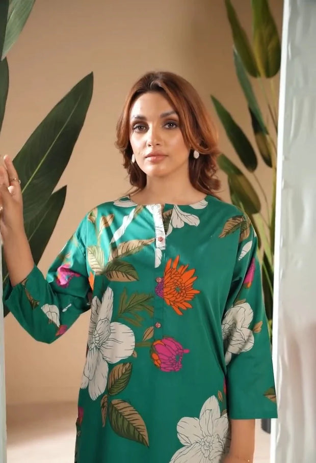 Elegant Mid-Summer Digital Printed 3PC Swiss Lawn - VX 1016