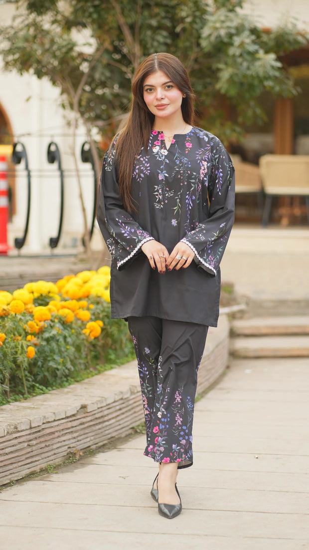 Elegant Mid-Summer Digital Printed 3PC Swiss Lawn - VX 1012