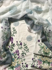 Elegant Mid-Summer Digital Printed 3PC Swiss Lawn - VX 1001