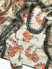 Elegant Mid-Summer Digital Printed 3PC Swiss Lawn - VX 1010