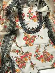 Elegant Mid-Summer Digital Printed 3PC Swiss Lawn - VX 1010