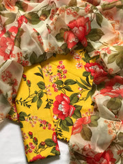 Elegant Mid-Summer Digital Printed 3PC Swiss Lawn - VX 1011