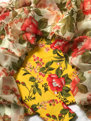 Elegant Mid-Summer Digital Printed 3PC Swiss Lawn - VX 1011