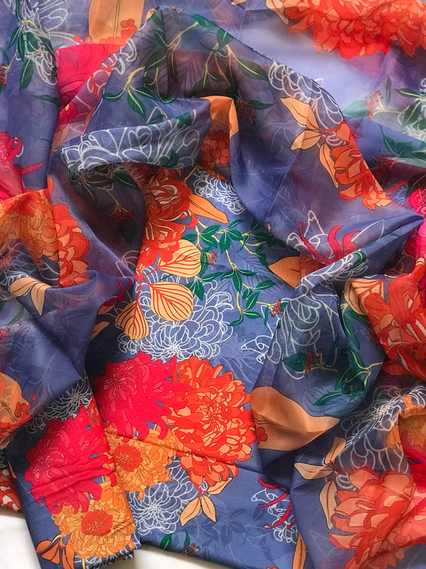 Elegant Mid-Summer Digital Printed 3PC Swiss Lawn - VX 1014