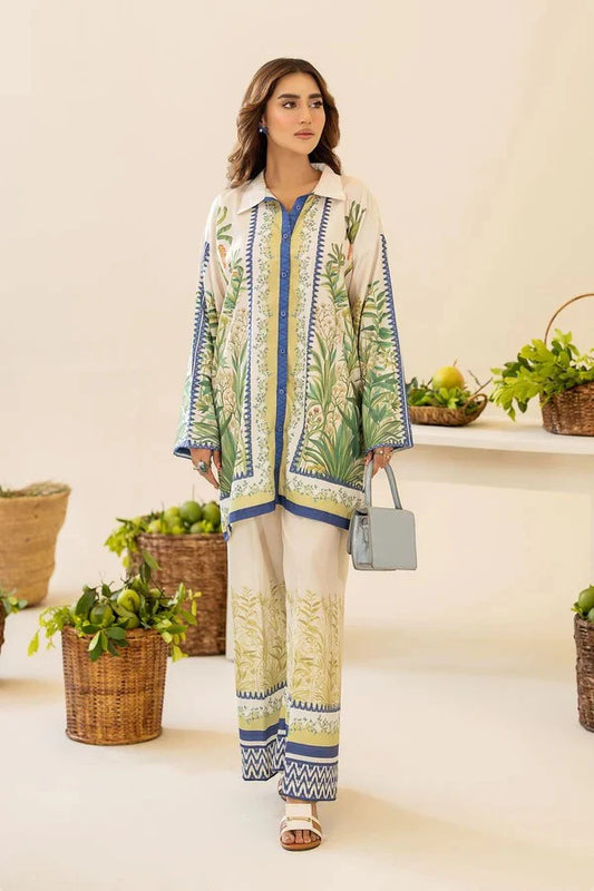 Unstitched Swiss Lawn Suit 3pc – Bold and Contemporary Design