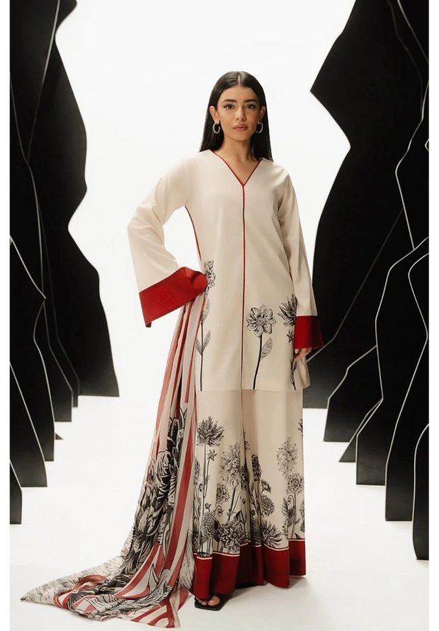 Luxury Swiss Lawn 3-Piece Suit with Dupatta – Perfect for Summer 713