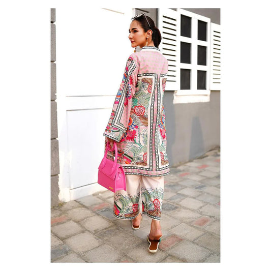 Stylish Pastel Pink Floral Ensemble Swiss Voile Lawn 3-Piece Suit - Chic and Stylish for Every Occasion