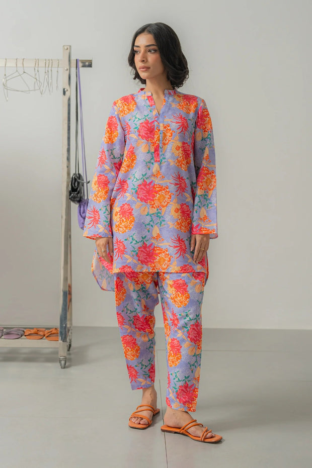 Elegant Mid-Summer Digital Printed 3PC Swiss Lawn - VX 1014