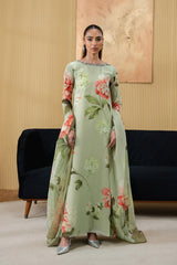 Graceful Digital Printed 3-Piece Swiss Lawn Suit with Silk Dupatta - 724