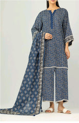 Graceful Digital Printed 3-Piece Swiss Lawn Suit with Silk Dupatta - 728