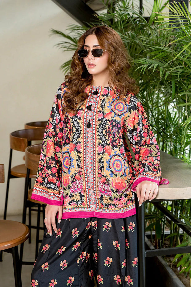 Digital Printed 3 Piece Swiss Lawn With Silk Dupatta 718